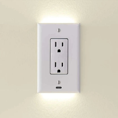 Outlet Cover with Integrated LED Night Light