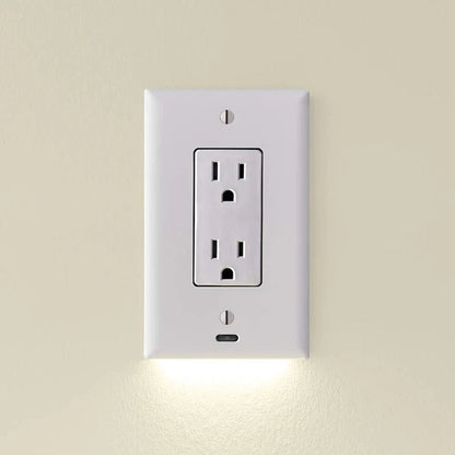 Outlet Cover with Integrated LED Night Light