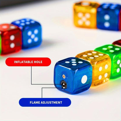 💕Hot sale 49% OFF💖🔥 Creative Gas Lighter – Rechargeable Windproof Green Flame Dice Design 🎲