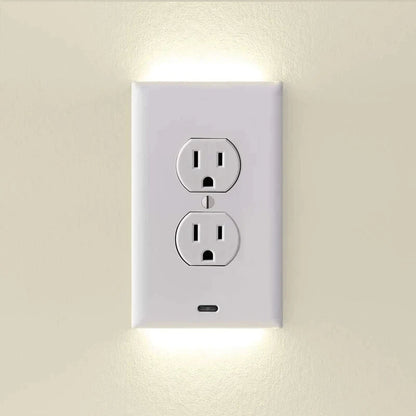 Outlet Cover with Integrated LED Night Light
