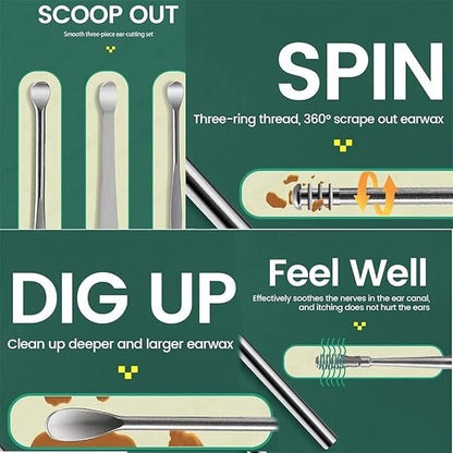 🔥Big Sale only $9.99 !!! 🔥 6 Counts Ear Wax Removal Tool Set with Storage Tube