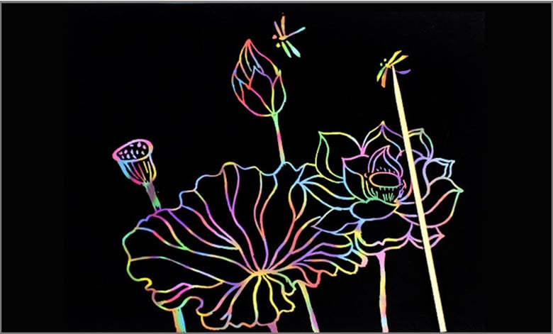 🦄 Magical Rainbow Scratch Paper Notebook – Unicorn & Neon Art Fun 🎨