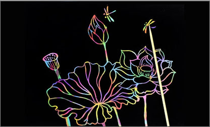 🦄 Magical Rainbow Scratch Paper Notebook – Unicorn & Neon Art Fun 🎨