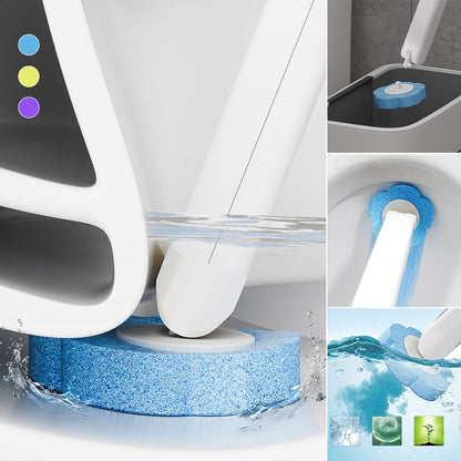 💥Big sale💥 ⏳Disposable Toilet Cleaning System💧Wall-Mounted Toilet Brush with Refillable Cleaning Pads, Effortless Deep Cleaning & Hygienic Bathroom Solution!🚽
