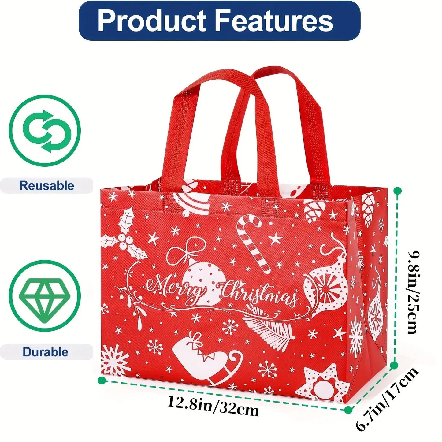 💥Big sale💥16pcs Large Christmas Gift Bags with Handles
