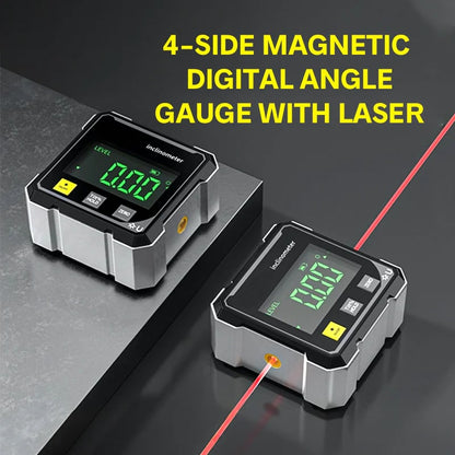 💥Big sale💥4-Side Magnetic Digital Angle Gauge with Laser