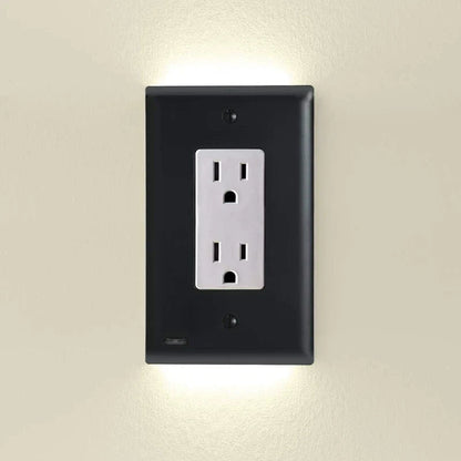 Outlet Cover with Integrated LED Night Light