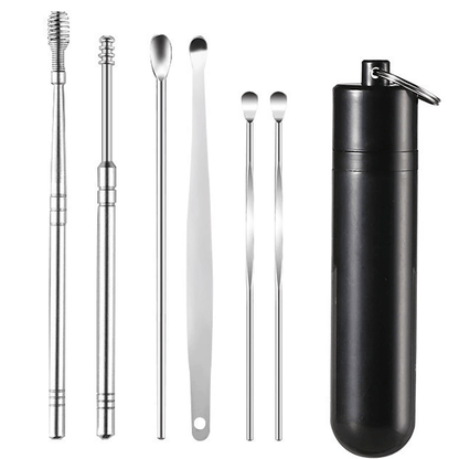 🔥Big Sale only $9.99 !!! 🔥 6 Counts Ear Wax Removal Tool Set with Storage Tube