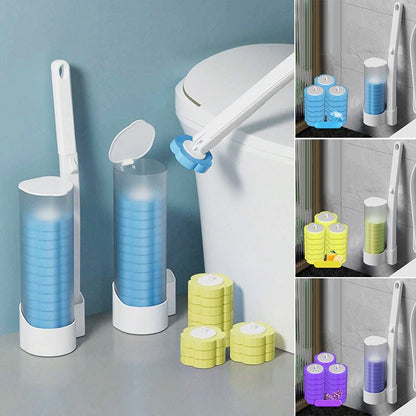 💥Big sale💥 ⏳Disposable Toilet Cleaning System💧Wall-Mounted Toilet Brush with Refillable Cleaning Pads, Effortless Deep Cleaning & Hygienic Bathroom Solution!🚽