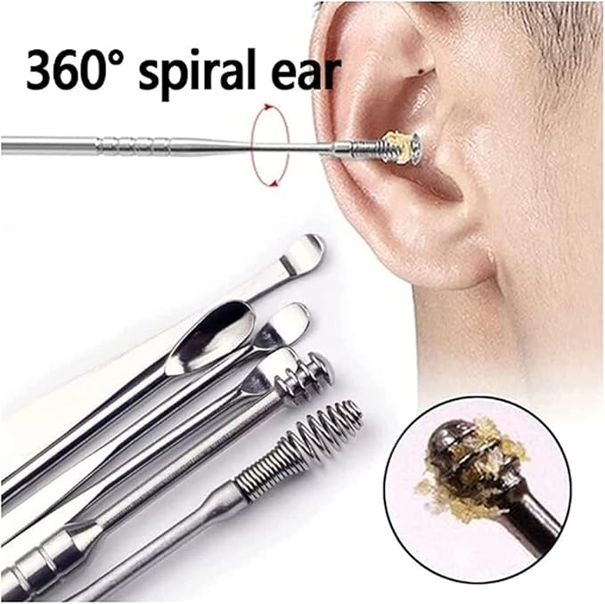 🔥Big Sale only $9.99 !!! 🔥 6 Counts Ear Wax Removal Tool Set with Storage Tube