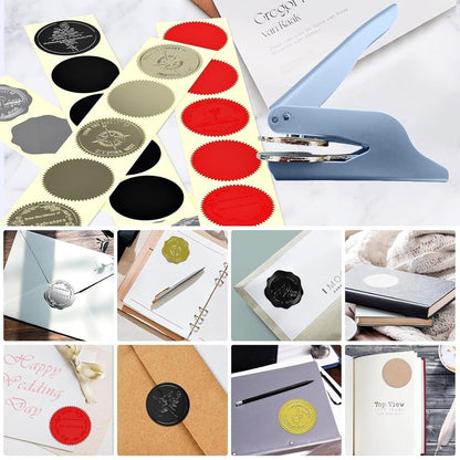 ✨Hand Engraved Personalized Stamp – Elegant Embossing Machine for Custom Bookmarks, Wedding Invitations & Paper Crafts | Unique Gift for Women, Teachers & Craft Enthusiasts!✒️