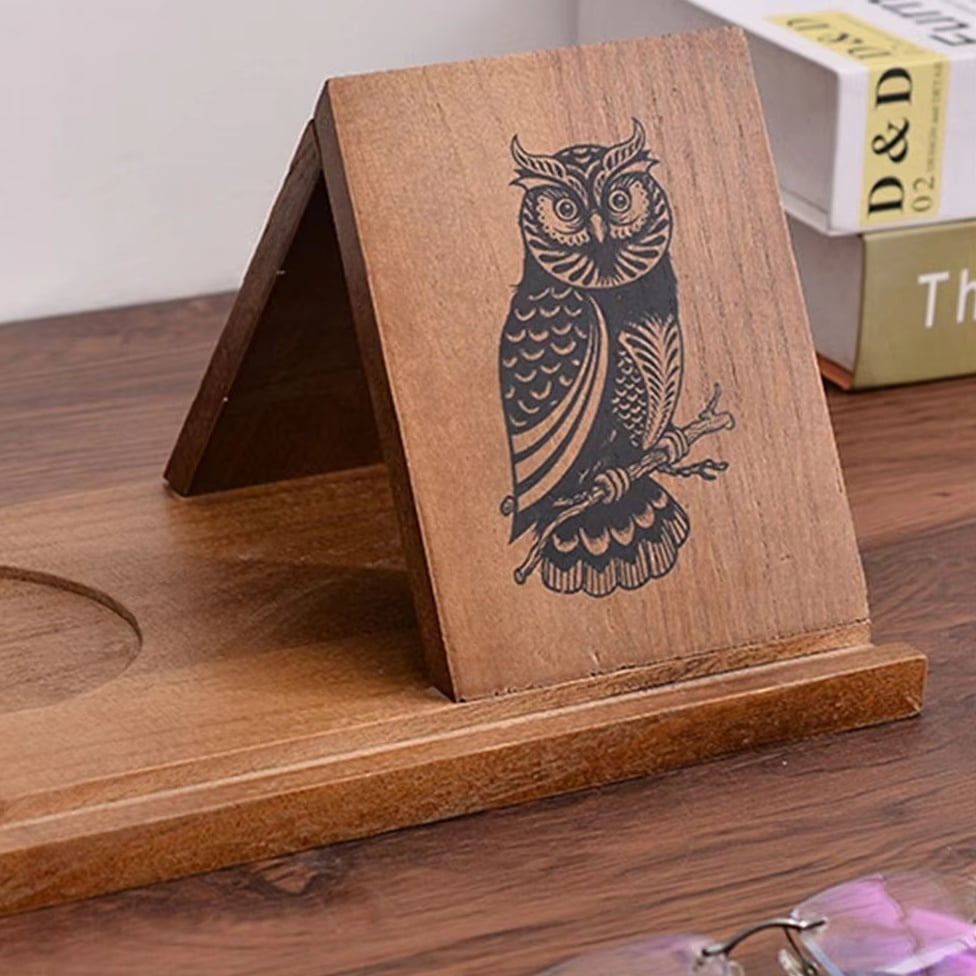 🎅🎄Christmas Sale - Owl-shaped Bookshelf, Triangular Wooden Bookshelf, Slotted Wooden Bookshelf